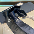 Dior Style Men's Oblique Logo Silk Tie